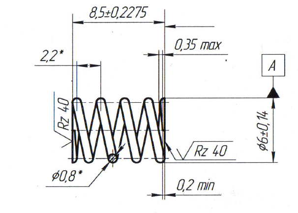 пружина сжатия 8.5х6х0.8  в интернет-магазине НМК